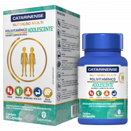 Polivitamínico Catarinense Nutrição Multi Adolescente Caixa 60 Cápsulas