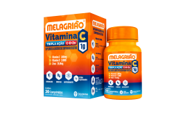 Melagrião® Vitamina C 1g Tripla Ação C+D+Zn 30 comprimidos